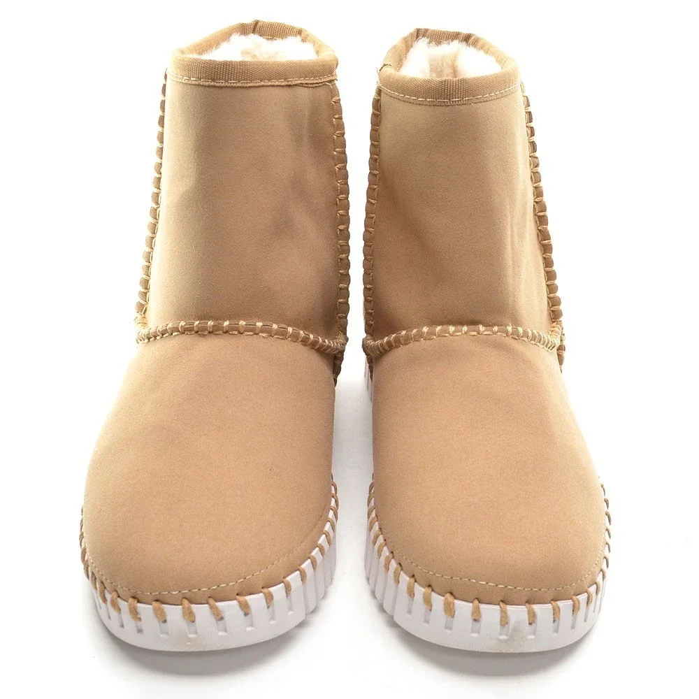Ilse Jacobsen Tulip Latte Faux Fur Lined Boots 38 New